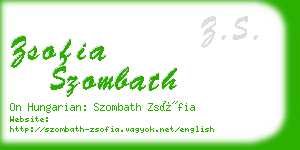 zsofia szombath business card